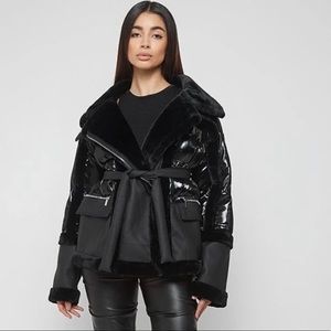 Puffer and shiny coat